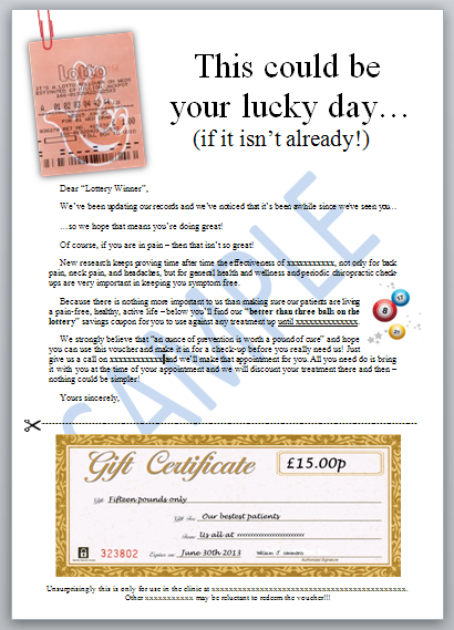 Reactivation Goldmine Letters are incredibly easy to personalise